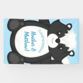 Baby shower blauw spandoek (Horizontaal)