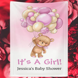 Baby shower blauw Teddy Het Een Meisje Spandoek
