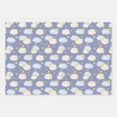 Baby shower blauw waterverf inpakpapier (Voorkant 3)