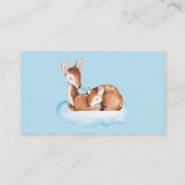 Baby shower Blauw Wolk Herten Luier Raffle Informatiekaartje (Achterkant)