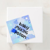 Baby shower Blauwe Harten Baby Making Potion Bedankjes Labels (In situ)