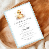 Baby Shower Blauwe Kleine Eend Kaart