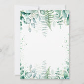 Baby shower blauwe olifant eucalyptus kaart (Achterkant)