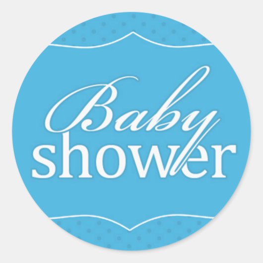 Baby shower Blauwe Sticker (Voorkant)