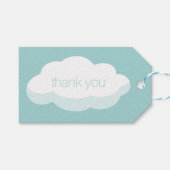Baby shower (Blauwgroen) Dank u Cadeaulabel (Voorkant (Horizontaal))