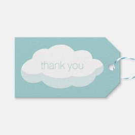 Baby shower (Blauwgroen) Dank u Cadeaulabel