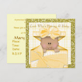 BABY SHOWER BLÉ AFRICAIN INVITATION YEL (Devant / Derrière)