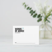 Baby shower Bleu à bulle Carte de conseil maman (Debout devant)