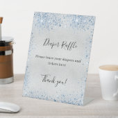 Baby shower bleu argenté signe de tombola (In SItu)