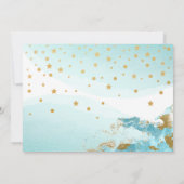 Baby shower Bleu Balloon Or Twin Boy Invitation (Dos)