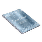 Baby shower bleu clair Glittery Livre d'or (Côté Droit)