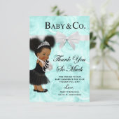 Baby shower bleu de Merci d'aquarelle (Debout devant)