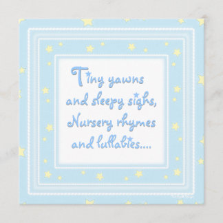 Baby shower bleu des étoiles doux Invitation