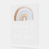 Baby shower bleu et arc-en-ciel Brown Accueil (Angle)