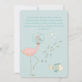 Baby shower Bleu Invitation de mermaid Ocean Boy (Dos)