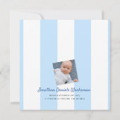 Baby shower bleu - Invitation photo (Dos)