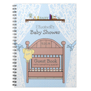 Baby shower bleu - Livre d'invité