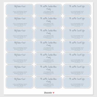 Baby shower bleu marine Étiquettes de adresse invi