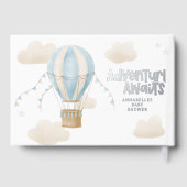 Baby shower bleu montgolfière aventure (Verso)