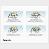 Baby shower bleu or bougie Votive Faveur Étiquette (Feuille)