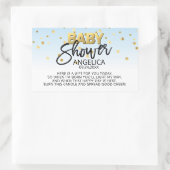 Baby shower bleu or bougie Votive Faveur Étiquette (Sac)