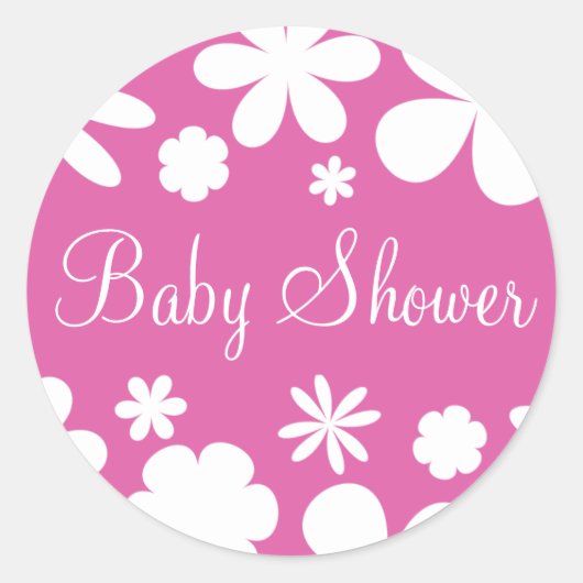 Baby shower Bloem Power Envelop Sticker Seal (Voorkant)