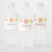 Baby shower Bloem water flesetiket Waterfles Etiket (Flessen)