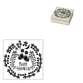 Baby shower Bloemen Rubber Stamp Rubberstempel (Gestempeld)