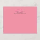 Baby shower  bloemroze bijen (Achterkant)