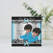 Baby shower Blue 3 Kaart (Staand voorkant)