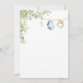 Baby shower Blue Baby Clothes Invitation (Dos)