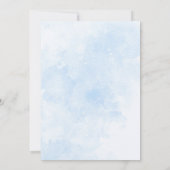 Baby shower Blue Baby Elephant Invitation (Dos)