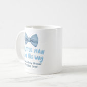 Baby shower Blue Bow Cravate Petit Man Mug (Devant gauche)