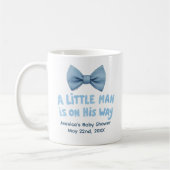 Baby shower Blue Bow Cravate Petit Man Mug (Gauche)