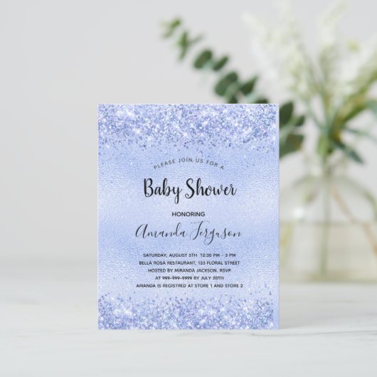 Baby shower Blue Boy Invitation (Staand voorkant)