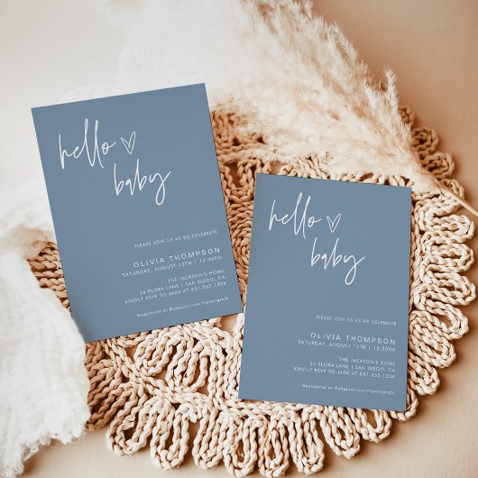 Baby shower Blue Boy | Invitation Blue Boy moderne