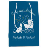 Baby shower Blue Boy Medium Cadeauzakje (Voorkant)