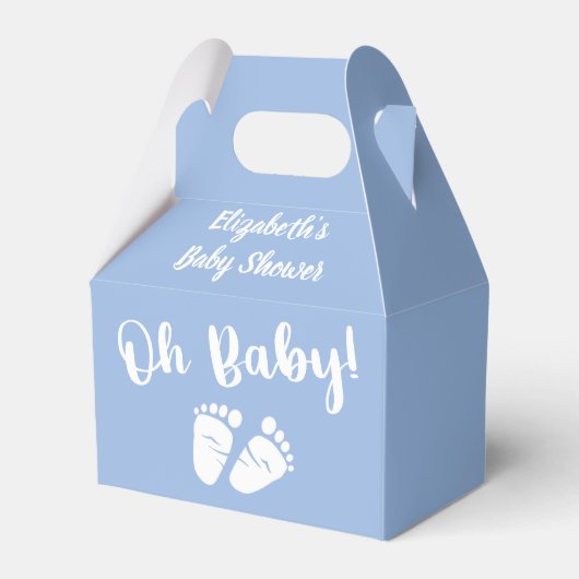 Baby shower Blue Dank je Bedankdoosjes (Voorkant Zijde)