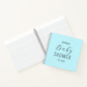 Baby shower Blue Elegant Livre d'Invité (Intérieur)
