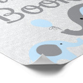 Baby shower Blue Elephant Signer le livre d'or (Coin)