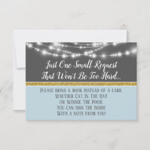 Baby shower Blue Grey Lights Apportez Une Carte De