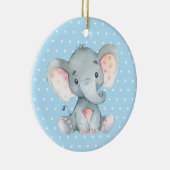 Baby shower Blue Keramisch Ornament (Rechts)