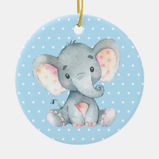 Baby shower Blue Keramisch Ornament (Voorkant)