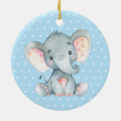 Baby shower Blue Keramisch Ornament (Achterkant)