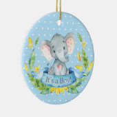 Baby shower Blue Keramisch Ornament (Rechts)