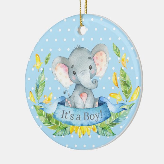 Baby shower Blue Keramisch Ornament (Links)