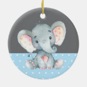 Baby shower Blue Keramisch Ornament (Achterkant)