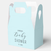 Baby shower Blue Minimalist Boy Bedankdoosjes (Geopend)
