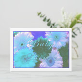 Baby shower Blue Moon Daisy Invitation (Debout devant)