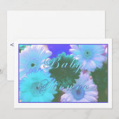 Baby shower Blue Moon Daisy Invitation (Devant / Derrière)
